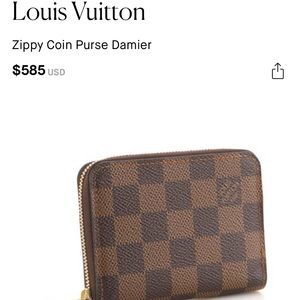 Louis Vuitton zipper coin wallet